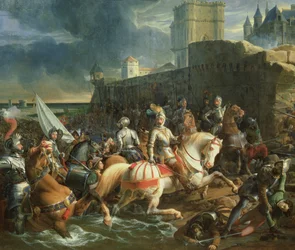 Die Einnahme von Calais durch Franz, 2. Herzog von Guise (1519-63) am 9. Januar 1558